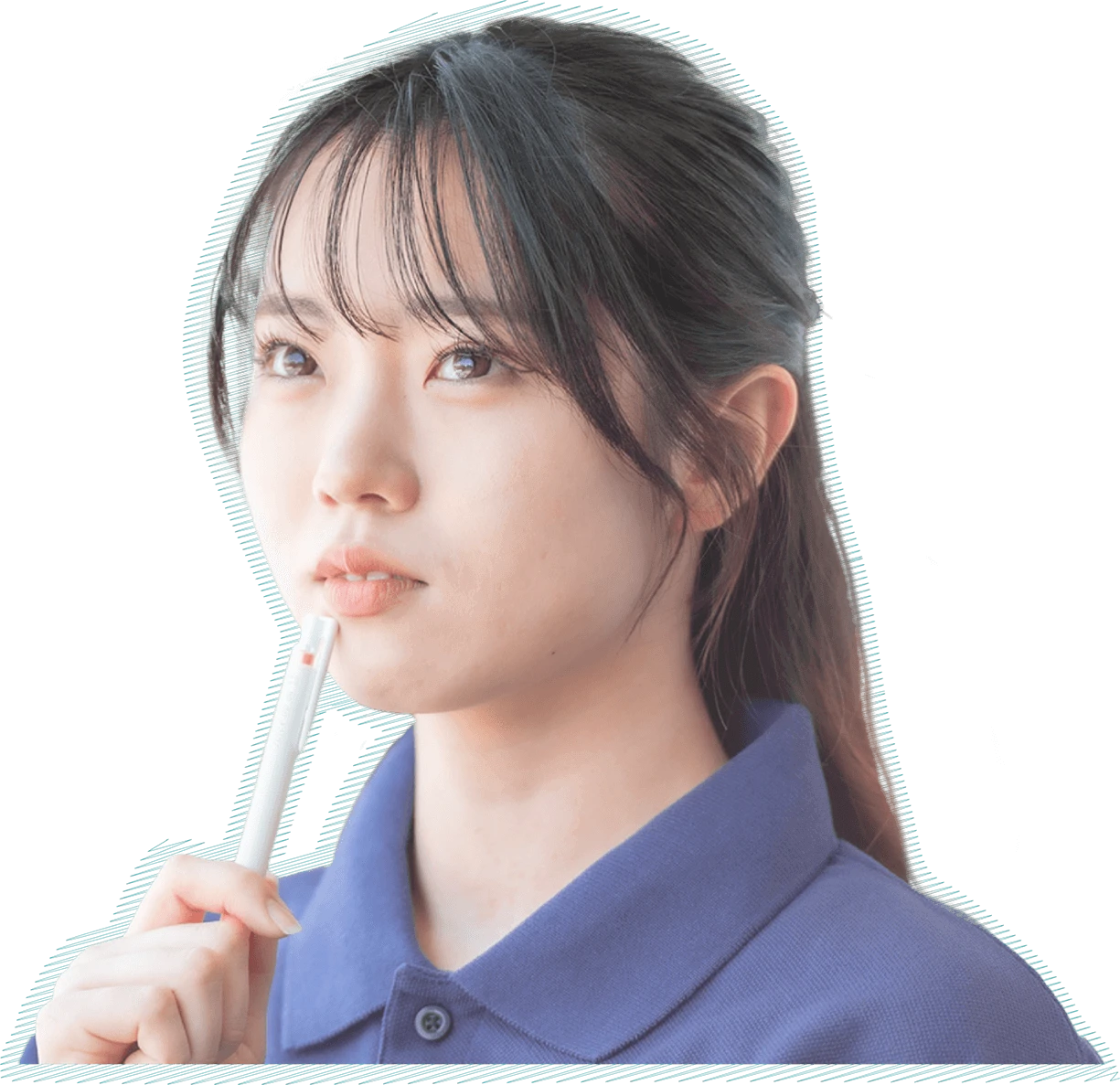 女性が今後の進路や大学に悩んでいる